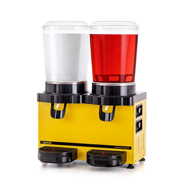 Samixir MM20.AY Soğuk İçecek Dispenseri, 10+10 L, Analog, Panoramik, Karıştırıcılı, Sarı ürün görseli 1
