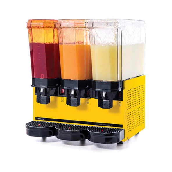 Samixir 60.SSSY Klasik Triple Soğuk İçecek Dispenseri, 20+20+20 L,Fıskiyeli,Sarı ürün görseli 1