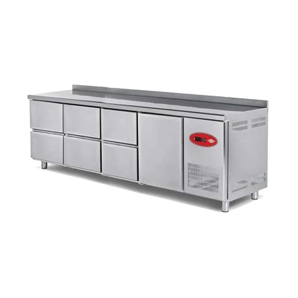 Empero EMP.255.70.01-6C Buzdolabı Tezgah Tipi 6 Çekmece + 1 Kapı Fanlı ürün görseli 1