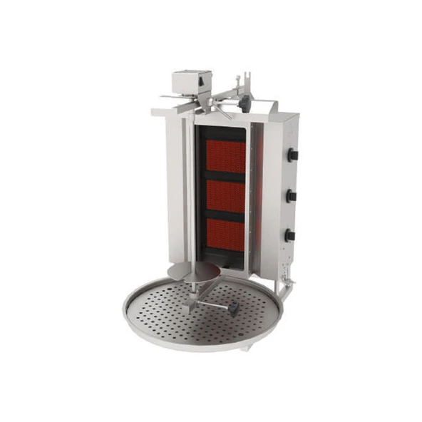 Atalay ADGC-3-U Döner Makineleri Gazlı Camlı Üstten Motorlu - 3 Radyanlı - 230 V ürün görseli 1
