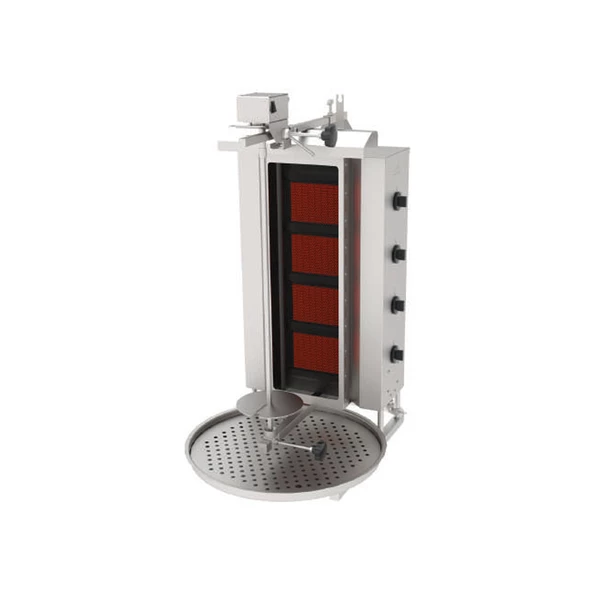 Atalay ADGC-4-U Döner Makineleri Gazlı Camlı Üstten Motorlu - 4 Radyanlı - 230 V ürün görseli 1
