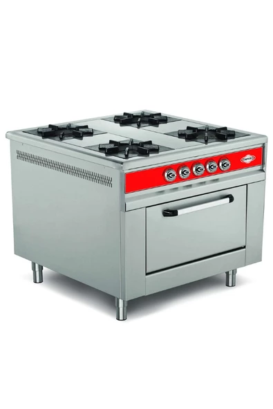 Empero EMP.9KG.021-LPG 4 Brülör’lü Fırınlı Gazlı Kuzine-ventilli-lpg ürün görseli 1
