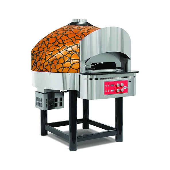 Empero EMP.SPO.04-GB-LPG Pizza Fırını Döner Tabanlı Gazlı Altın-siyah Lpg ürün görseli 1