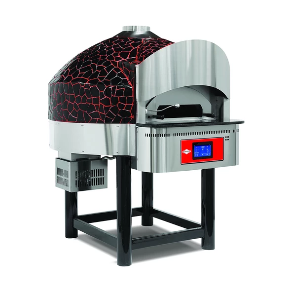 Empero EMP.SPO.04-D-BR Dijital Pizza Fırını Döner Tabanlı Gazlı Siyah-kırmızı ürün görseli 1