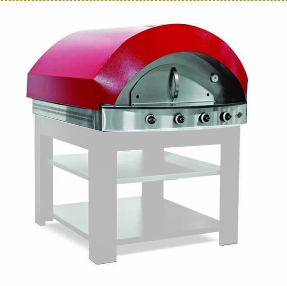 Empero PLF.PLS.D3-LPG-K Gazlı Pizza Ve Pide Fırını 80*80 Taşlı-lpg Kırmızı Renk ürün görseli 1