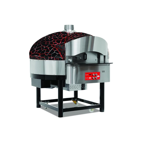 Empero EMP.SPO.02-BR Pizza Fırını Döner Tabanlı Gazlı Siyah-kırmızı ürün görseli 1