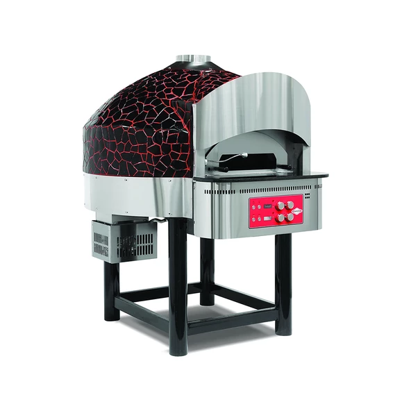 Empero EMP.SPO.04-BR-LPG Pizza Fırını Döner Tabanlı Gazlı Siyah-kırmızı Lpg ürün görseli 1