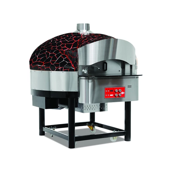 Empero EMP.SPO.02-BR-LPG Pizza Fırını Döner Tabanlı Gazlı Siyah-kırmızı Lpg ürün görseli 1