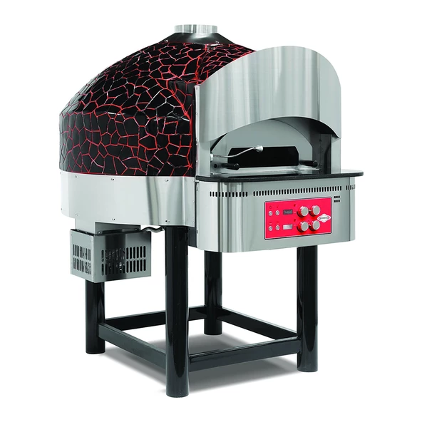 Empero EMP.SPO.04-BR Pizza Fırını Döner Tabanlı Gazlı Siyah-kırmızı ürün görseli 1