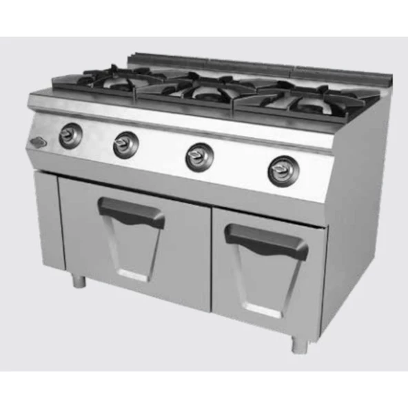 Empero EMP.PLS.7KG031 Pls70-ocak Gazlı-7kg031 Altı Fırınlı,(40*40)*3adet Dökümlü ürün görseli 1