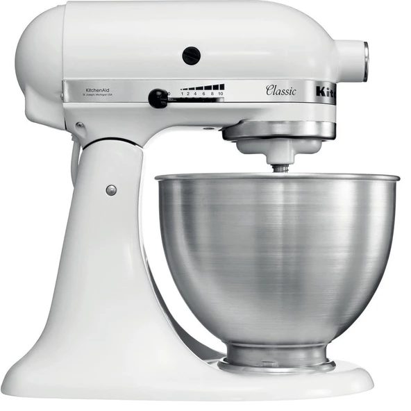 KitchenAid Classic Set Üstü Mikser Parlak Beyaz - 4,3lt - 5K45SSEWH ürün görseli 1
