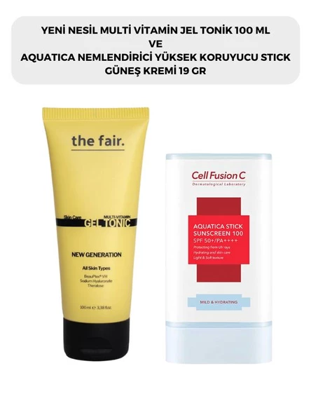 the fair. Multi Vitamin Jel Tonik 100 ml ve Cell Fusion C AQUATICA Stick Güneş Kremi 19 G ürün görseli 1