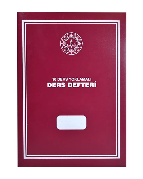 10 Ders Yoklamalı Ders Defteri 28x41 Kırmızı Plastik Kapak ürün görseli 1