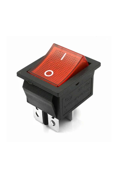 16A 250V On/Off Anahtar Latch 4 Pin Buton Yüksek Akım Kcd4 Led Işıklı Switch Panel Tip Montaj Kutu ürün görseli 1
