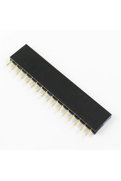 16 Pin Tek Sıra Dişi Header 180 Derece 1x16 Pin 2.54mm Soket Konnektör Breadboard Pcb Devre Bağlantı ürün görseli 1