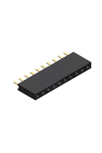 10 Pin Tek Sıra Dişi Header 180 Derece 1x10 Pin 2.54mm Soket Konnektör Breadboard Pcb Devre Bağlantı ürün görseli 1
