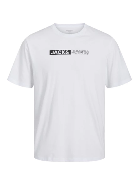 JACK JONES Yazı Detaylı Bisiklet Yaka Erkek Tişört 12233999 ürün görseli 1