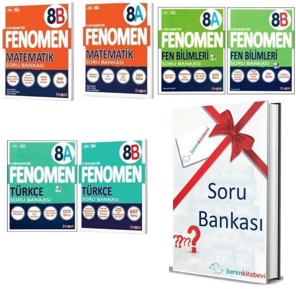 Fenomen 8. Sınıf Soru Bankası seti 6 Kitap+ Hediye Karaağaç Deneme ürün görseli 1