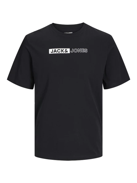 JACK JONES Yazı Detaylı Bisiklet Yaka Erkek Tişört 12233999 ürün görseli 1