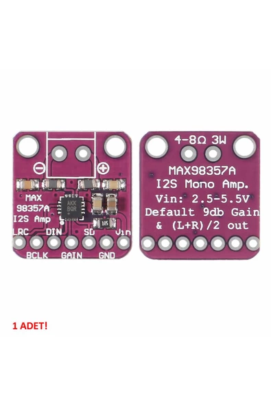 Max98357 I2s 5v 3w Ses Yükseltici Amfi Class D Dijital Ses Müzik Kuvvetlendirici Amfilikatör Dac ürün görseli 1