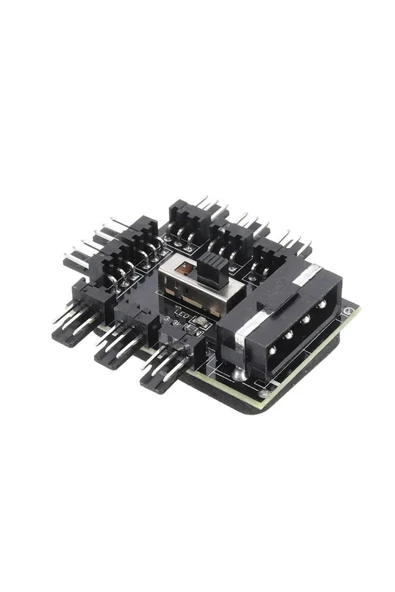 8 Port Fan Çoğaltıcı Hub Kartı Ide Güç Giriş Soketi Hız Kontrol ürün görseli 1
