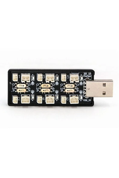 6 Kanal Usb 3.7V Lityum Pil Şarj Kartı 0.6A / 0.2A 2mm ve 1.25mm Jst-Ph Soket RC Oyuncak ürün görseli 1