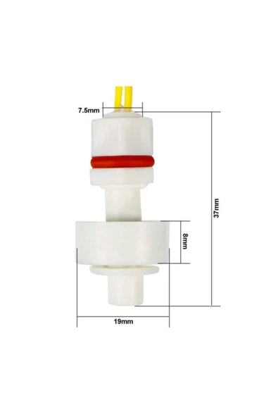 Mini Sıvı Su Seviye Sensörü Dikey Tip Zp2508 Şamandıra Mekanik Anahtar Kazan Depo Tank Havuz Akvaryu ürün görseli 1