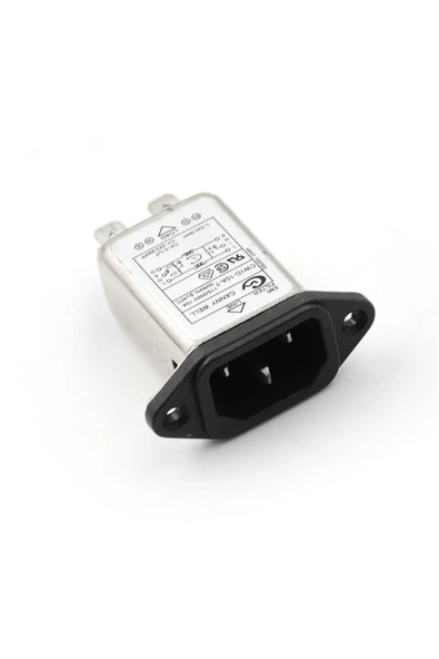 Cw1d-10a-t Ac 250v 10a C14 Erkek Soket Emı Filtreli Hat Şebeke Emc Rfı Gürültü Bastırıcı Azaltıcı ürün görseli 1