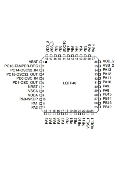 STM32F103C8T6 Microcontroller Lqfp48 ARM Cortex-M3 32-bit Mcu 64 Kbytes Flash 72 MHz Cpu Usb Can Spi - Resim 7