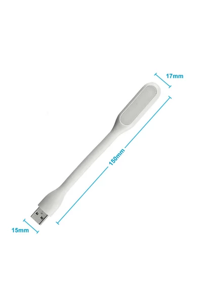 Usb Led Lamba 15cm Beyaz Renk Işık Portatif Taşınabilir Gece Lambası Masa Aydınlatma ürün görseli 1