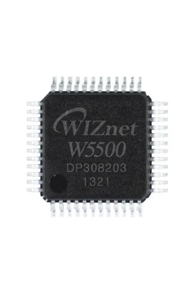 W5500 Ethernet Haberleşme Entegresi İnternet 48 Pin LQFP SPI 10/100 Ethernet MAC TCP UDP ICMP IPv4 ürün görseli 1
