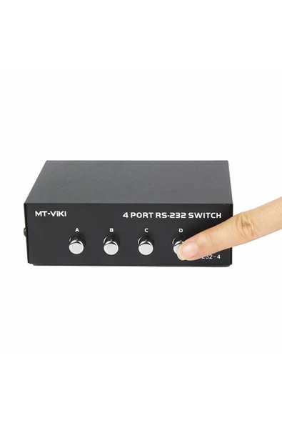 MT-VIKI 4 Port RS232 Switch MT-223-4 Db9 Seri Port Anahtarlayıcı 1 IN 4 OUT PC Printer Haberleş ürün görseli 1