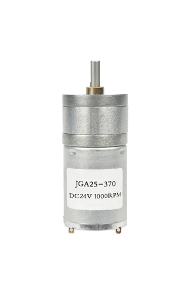 24v 1000rpm Jga25-370 Redüktörlü Dc Motor Metal Dişli Yüksek Tork Kuvvet 25mm ürün görseli 1