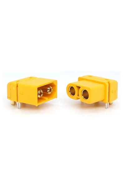XT60PW Erkek Dişi Konnektör Soket Çift Pcb Tip Lehimlenebilir Lityum LiPo Pil Bağlantı Konnektörü ürün görseli 1