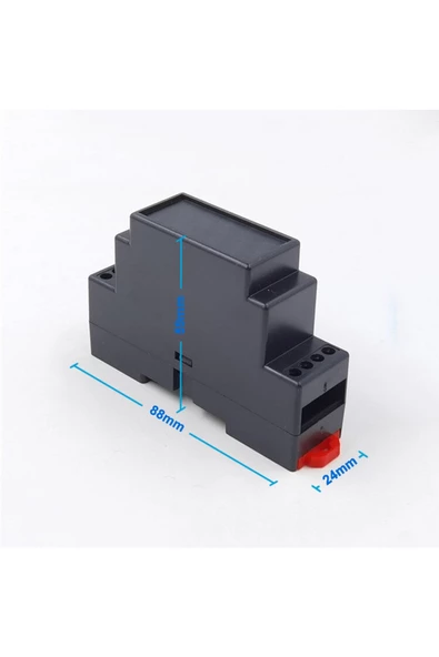 Ray Tip Siyah Plastik Kutu 24 X 59 X 88mm Elektronik Devre Proje Prototip Sigorta Röle Otomasyon ürün görseli 1