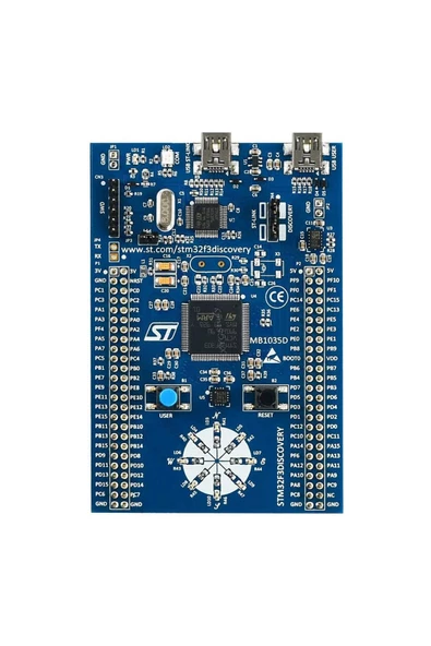 St Stm32f3dıscovery Geliştirme Kiti Arm Cortex M4f Stm32f303vct6 St-lınk-v2 10 Led Lsm303dlhc ürün görseli 1