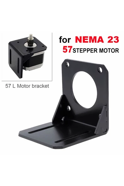 Nema 23 Nema 57 Step Motor L Tip Metal Montaj Parçası Braket Metal Taban Tutucu Montaj ürün görseli 1