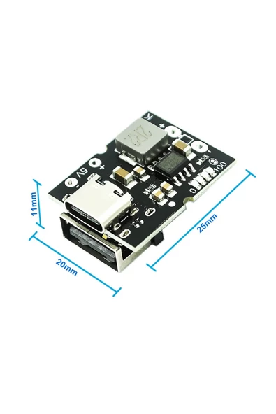 5v 2a Usb Çıkış Powerbank Devresi Type C Usb Giriş Lityum Lion 18650 Pil Şarj Koruma Mobil ürün görseli 1