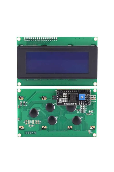 Iıc Seri Kartlı 4x20 Karakter Mavi Lcd Modül 2004a 20x4 20 X 4 ürün görseli 1