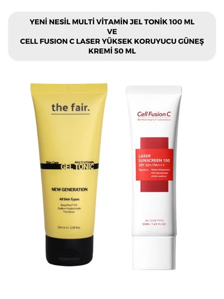 the fair. Multi Vitamin Jel Tonik 100 ml ve Cell Fusion C Laser Güneş Kremi 50 ml ürün görseli 1
