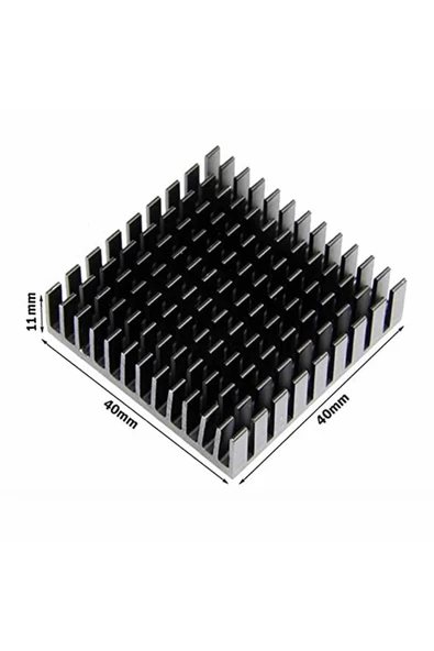 Aluminyum Soğutucu 4x4cm Altın Renk 40x40mm 143 Kanat Pasif Radyatör Peltier ürün görseli 1