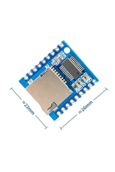 Xy-v17b Mp3 Wav Ses Çalma Modülü Micro Sd 32gb Hafıza Fat16 Fat32 24 Bit Dac ürün görseli 1