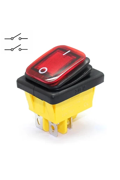 30a 250v On-off Anahtar Yüksek Akım Kcd4 4 Pin Buton Ip67 Su Geçirmez Led Işıklı Rocker Switch ürün görseli 1