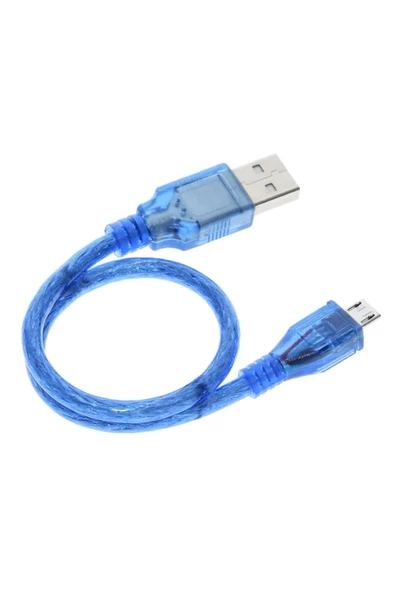 30cm Micro Usb Kablo Mavi 480 Mbps Usb 2.0 Hot Swap - Resim 4