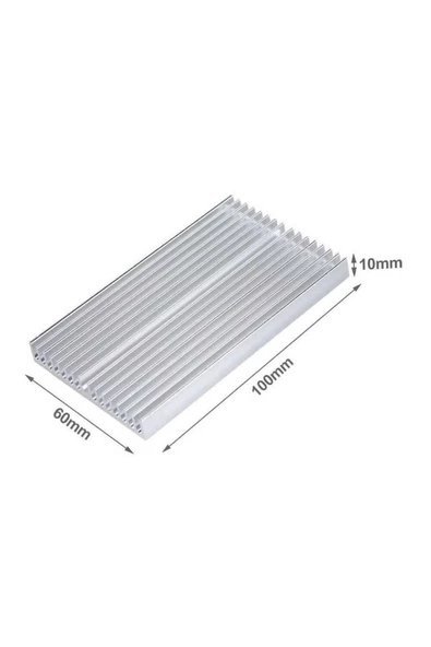 6cm X 10cm X 1cm Alüminyum Metal Soğutucu Blok Radyatör Amfi Led Entegre Transistor Vga Ram Memory ürün görseli 1