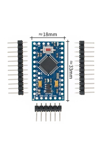 Arduino Pro Mini Atmega328a 5v 16mhz Açık Kaynak Kodlu Yazılım Geliştirme Kartı Microchip Eğitim ürün görseli 1