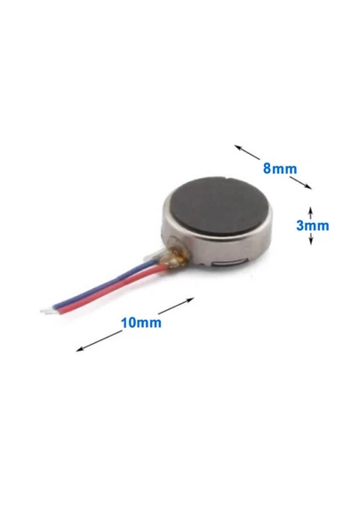 Titreşim Motoru 8mm 0834 12000 Rpm Dc 2v/5v Küçük Telefon Oyuncak Saat ürün görseli 1