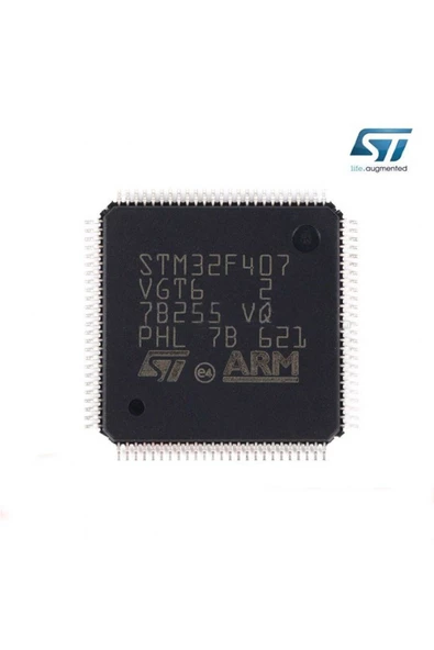 STM32F407VGT6 Microcontroller Lqfp100 Dsp Fpu Arm Cortex-M4 32 Bit Mcu 1 Mbyte Flash 168Mhz Cpu ürün görseli 1