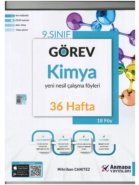 ARMADA 9.SINIF GÖREV KİMYA ÇALIŞMA FÖYLERİ (36 HAFTA) *YENİ ürün görseli 1