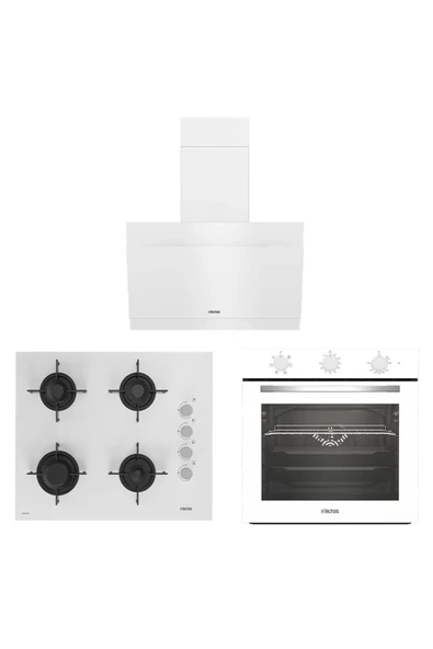 Altus ALA 321 W Fırın 159 DHW Ocak 525 W Davlumbaz Beyaz Ankastre Set ürün görseli 1